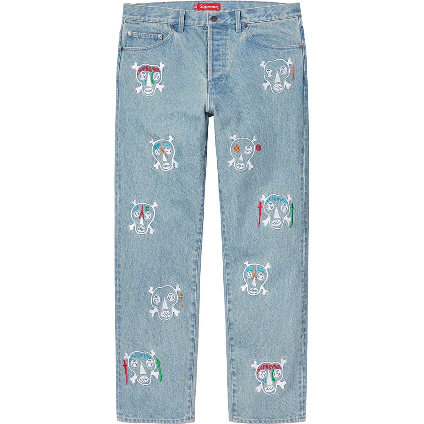 Clayton Patterson/Supreme Skulls Embroidered Regular Jean view 2